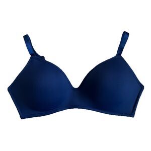 Parisian Navy Blue Size 38C Lightly Padded Adjustable Strap Bra Intimate Comfort